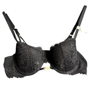 NWT Aerie Show Off Balconette Black Lace Bra